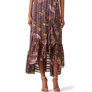 ba&sh Multicolor Patterned Midi Skirt